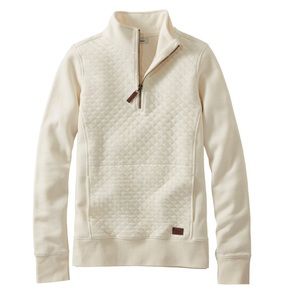 L.L. Bean Women's Quilted Quarter-Zip Pullover Medium